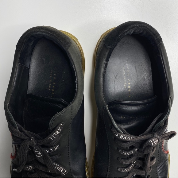 Oliver Cabell Men's Low 1 Ghost Black / Red Size 43 (US 10) Distressed - Picture 14 of 16
